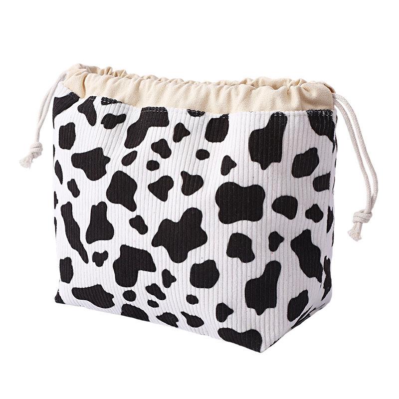 Color-Block Large Capacity Makeup Bag for Women - Travel Drawstring, Cosmetics Organizer, Toiletries Storage