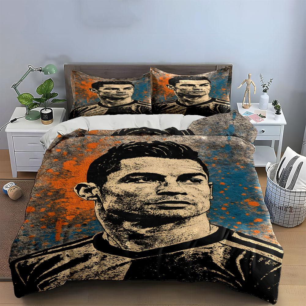 Portraits with abstract splashes. Bedding sets Duvet cover sets Duvet covers Pillowcases(1 * Duvet Cover 2 * Pillowcases without duvet insert)