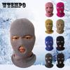 Outdoor Warm and Windproof Face Mask Knitted Three-hole Cycling Ski Winter Headgear Men