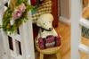 CUTEROOM DIY Wooden Miniature Dollhouse Kit with Music Box, LED Lights & Dustproof Cover - Beginner's Handmade Miniature House, Natural American