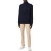 Polo Ralph Lauren Solid Color Zip Neck Long Sleeve Wool Sweater Men sweater Navy-Blue 710876719-001