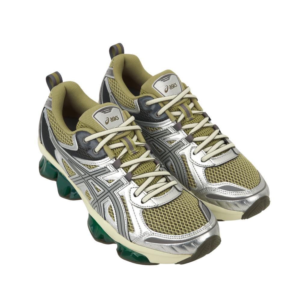 Asics Gel Quantum Kinetic Khaki Beige Pure Silver Unisex Sneakers Green 1203A270-252