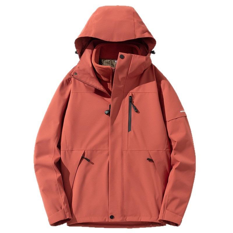 Bo veste trois-en-un pour hommes et femmes, doublure polaire, coupe-vent et imperméable, veste d'extérieur pour l'alpinisme au Tibet