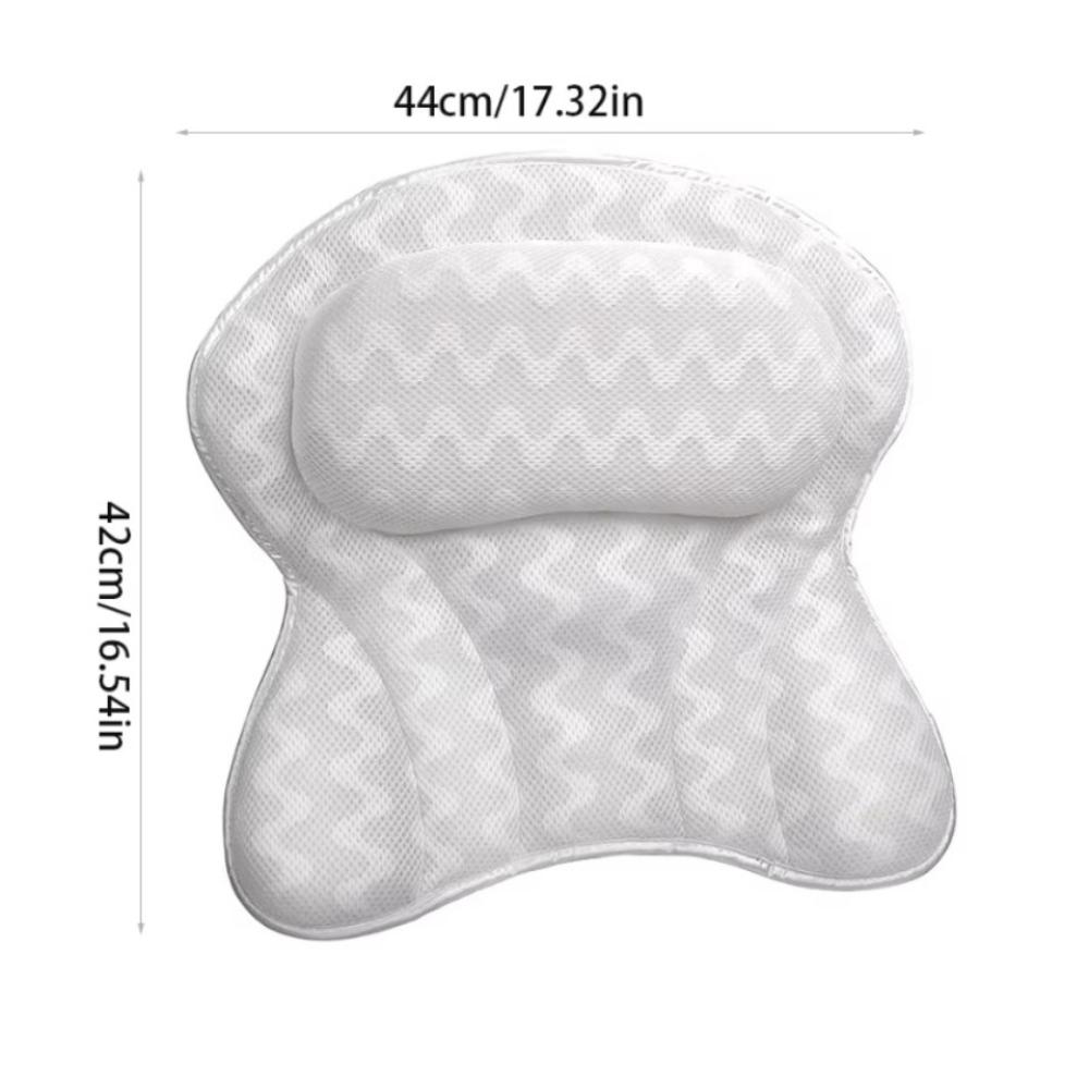 4D Bath Pillow White Butterfly Spa Non-Slip Multifunction Thickened Cushion Quick-drying Soft Breathable Bathroom Bath Pillow