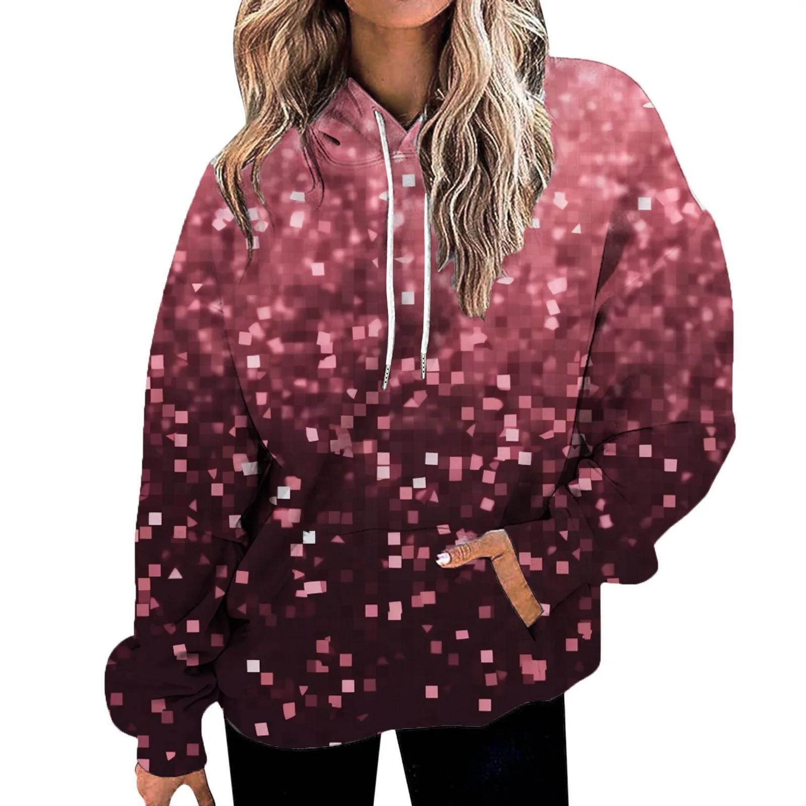 

New Gradient Color Women s Sweatshirt Cartoon Anime Starry Sky 3D Digital Print Hoodie Polyester Fiber Full Sleeve Ruffles XL