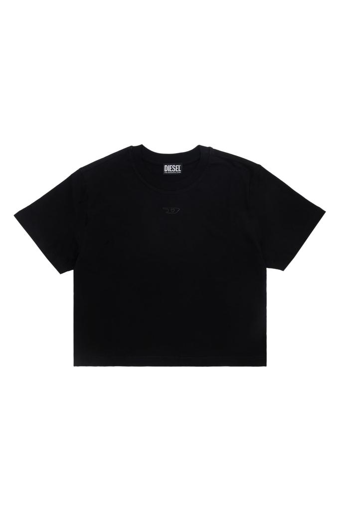 Diesel Cropped A15461RHERA L Black 900 Women's T-Shirt T-REG-CR-1