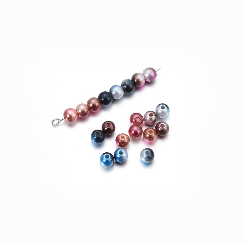 50-400Pcs 3-12mm Colorful Acrylic ABS Imitation Pearl Bead Loose Spacer Beads for DIY Bracelet Necklace Jewelry Making Supplies