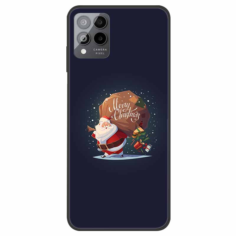 For T-Mobile REVVL 6 5G Case Christmas Soft Silicone TPU Phone Back Cover Case for T-Mobile Revvl 6 Pro 5G Santa Claus Elk Funda