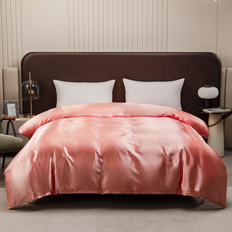 Solid Color Satin Down DuvetCover Luxury Spun Thick Skin Friendly Duvet Cover Single Ded Twin Bed Duvet Cover 200 * 200cm