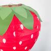 3PCS 3D Design 3D Strawberry Lantern Pink Red Color Children's Lantern Paper Lantern  Girls Party