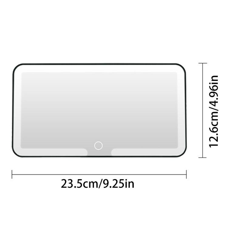 Light Responsive LED Car Makeup Mirror With Easy Sun Visors Mount And Extended Battery Life Quick Install Makeup Mirror
