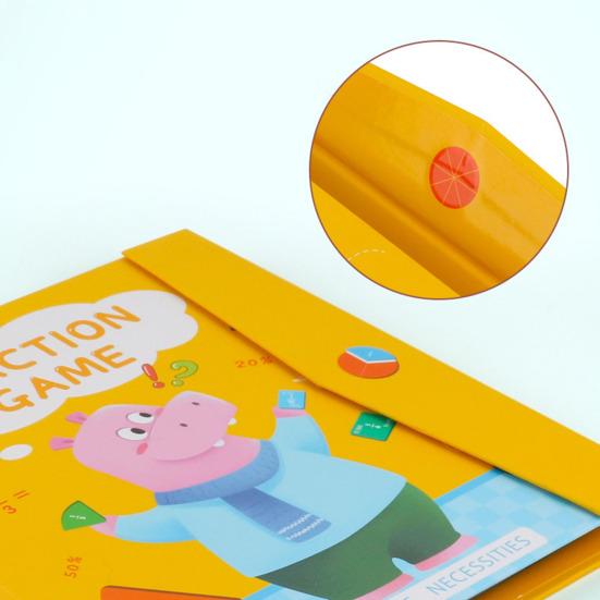 Magnetic Fraction Tiles Circles Book with Pen Percentage Decimal Fraction Learning Elementary Students Teaching Aid Educational Fraction Puzzle