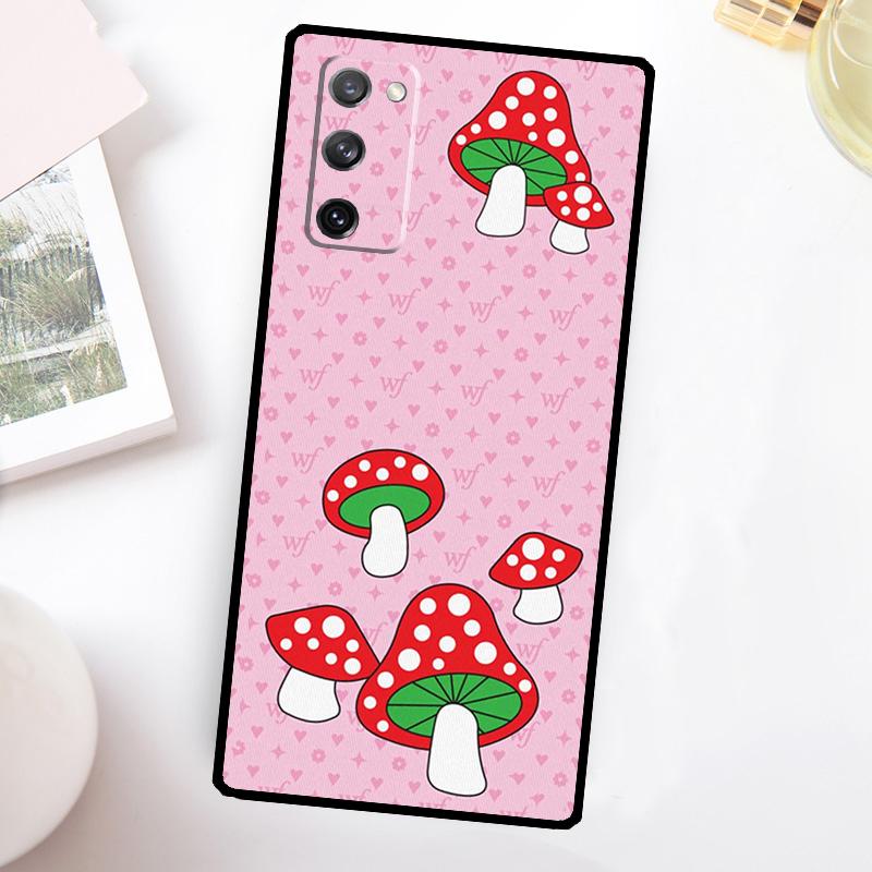 Magic Mushroom Alien Trippy Shrooms Case For Samsung Galaxy S22 S23 S24 Ultra Plus Note 10 20 S8 S9 S10 S20 FE S21 FE Cover