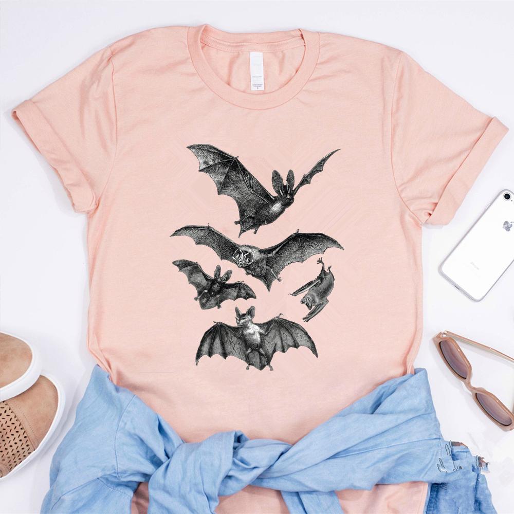 

Готическая футболка Ведьминская одежда Пастельная готическая темная гранж Tumblr Эстетическая Хэллоуин Летучая мышь-вампир Винтажная рубашка The Bats Shirt L розовый