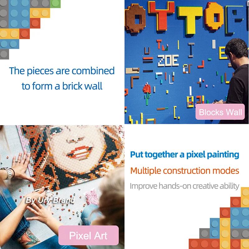 Non-Toxic Classic Baseplate 50X50 32X32 16X32 16X16 Dots Building Blocks Bricks Base Plates Diy Plastic Board Block Construction Brick Toy