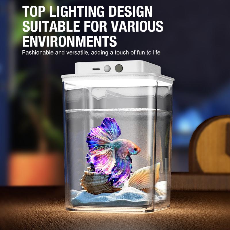 Desktop Fish Tank,  Aquarium, Lazy Person, No Water Change, Self Circulating Ecological Fish Tank, Living Room, Small Ecologi