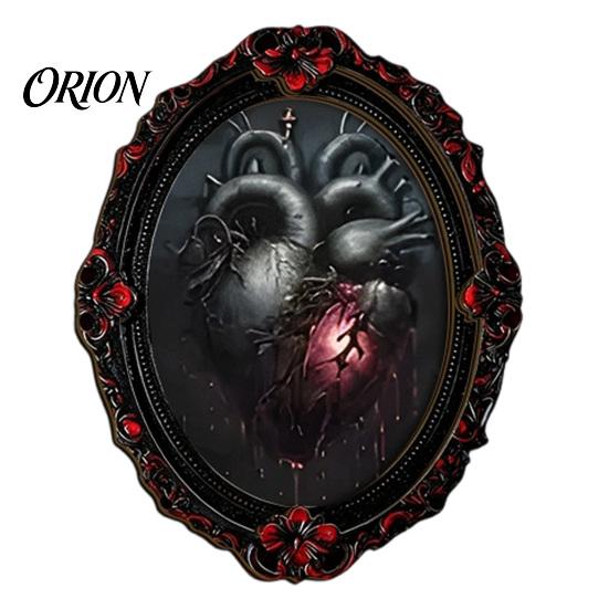 Vintage Oval Photo Frame Decor Halloween Gothic Refrigerator Magnet, Retro Fridge Magnets, Distressed Unique Party Favors Dark Style Whiteboard
