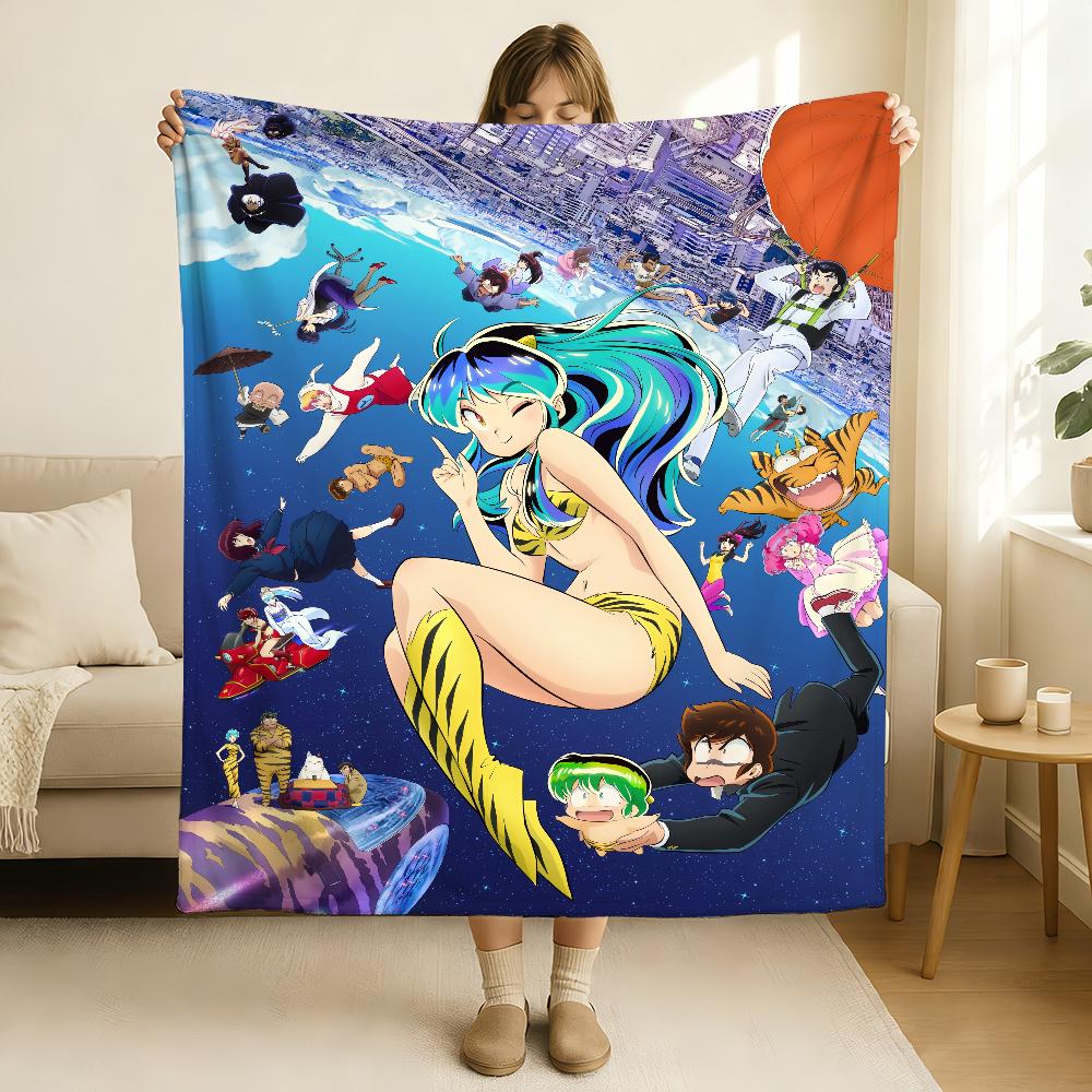 Cartoon Urusei Yatsura Blanket Soft and Skin Friendly For Couch Bed Napping Bedspread All Seasons Comforter