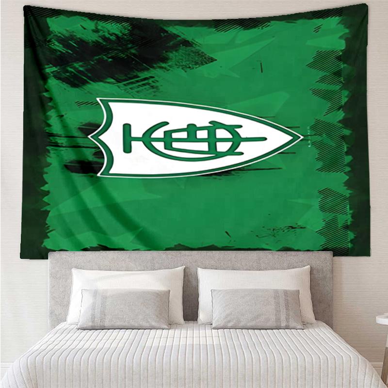 1PC Green Shield Emblem Design Printed Tapestry Room Decoration Wall Hanging for Living Room Bedroom, dormitory, Birthday and Christmas gifts