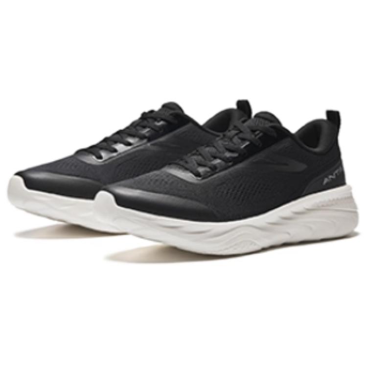 Anta Comfortable Fashion Versatile Shock Absorbing Wear Resistant Low Top Casual Shoes Men sneaker Basic-Black 912517752-4