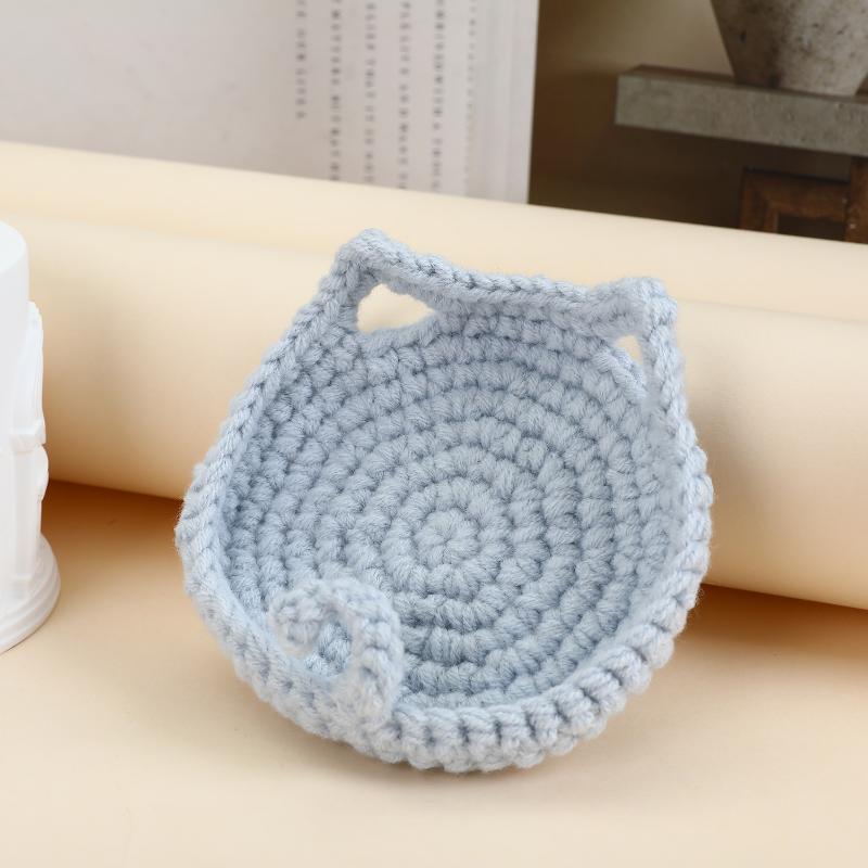 Animal Crochet Coasters Cartoon Desk Accessories Cup Placemat Handmade Decoration Knitted Gifts