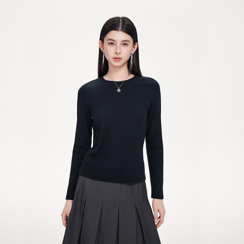 FivePlus Women s Slim-Fit Long Sleeve Round Neck T-Shirt L