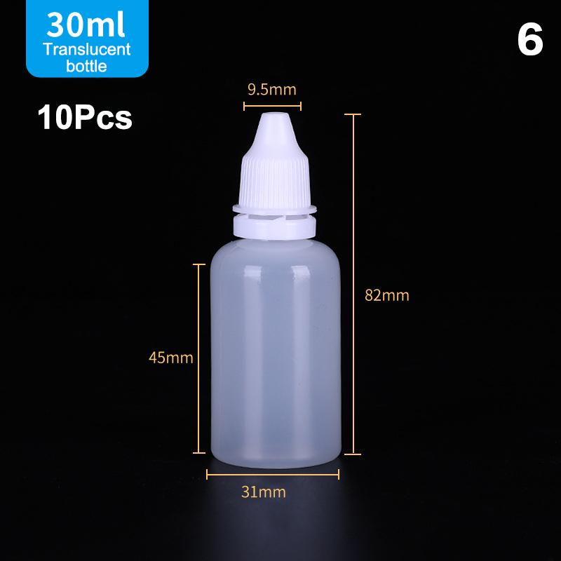 Hot 10Pcs Empty Eyedrop Bottle Squeezable Eye Drop Bottle 5/10/15/20/30ml Eye Liquid Dropper Bottles Container Refillable Bottle