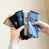 Winter Warm Gloves for Students Five Finger Separate Wool and Velvet Thickened Solid Color Full Finger Gloves