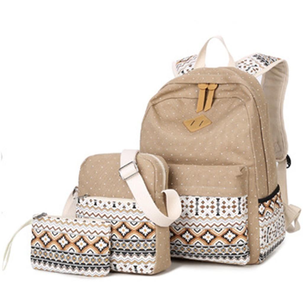 Stylish Premium Quality 3pcs/set Backpack Women Travel Bookbags School Bags For Teenage Girls