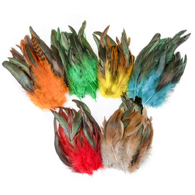 Piume di Gallo Naturali 5-7 pollici Piuma di Fagiano Colorata per Artigianato Creazione di Gioielli Accessorio Decorazione Abbigliamento per Feste