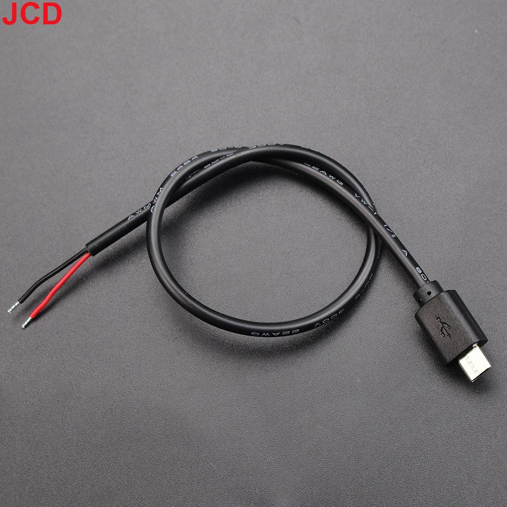 5pcs 2Pin 4Pin Micro USB / Type C Charger Connector USB 2.0 Type A Male Female Power Supply Extension Cable Wire DIY Data Line