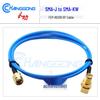 SMA Male to Right Angle SMA Female Jumper Cable, FEP-RG316, Blue