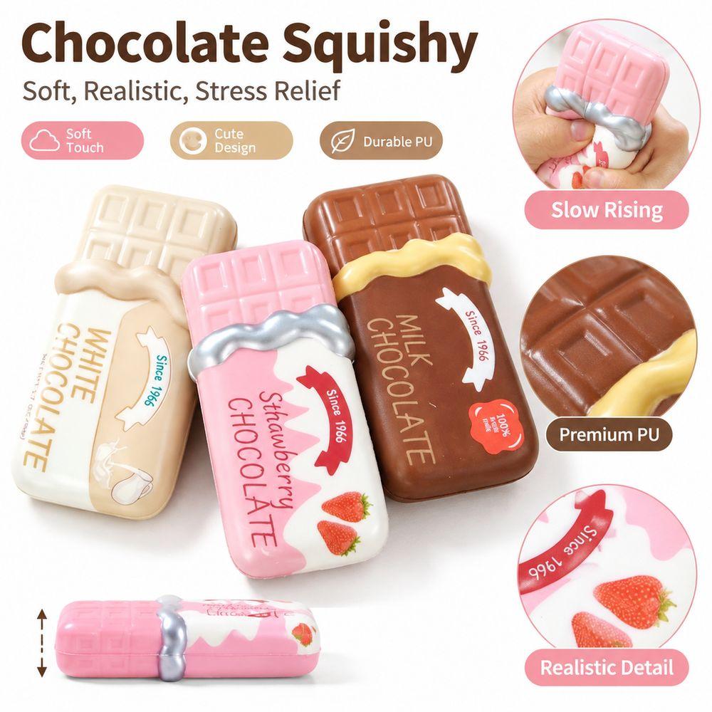 Slow Rising Chocolate Squeeze Fidget Toy Soft Stress Relief Toy for Kids and Adults