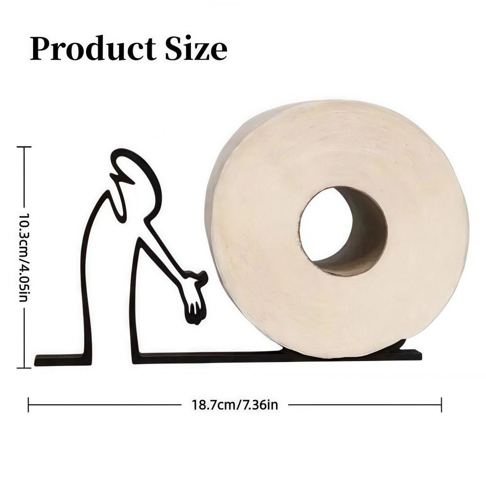 Humorous Minimalist Roll Paper Holder Practical Rustproof Toilet Paper Holder 3D Printing Vertical Tissue Holder Home Decoration