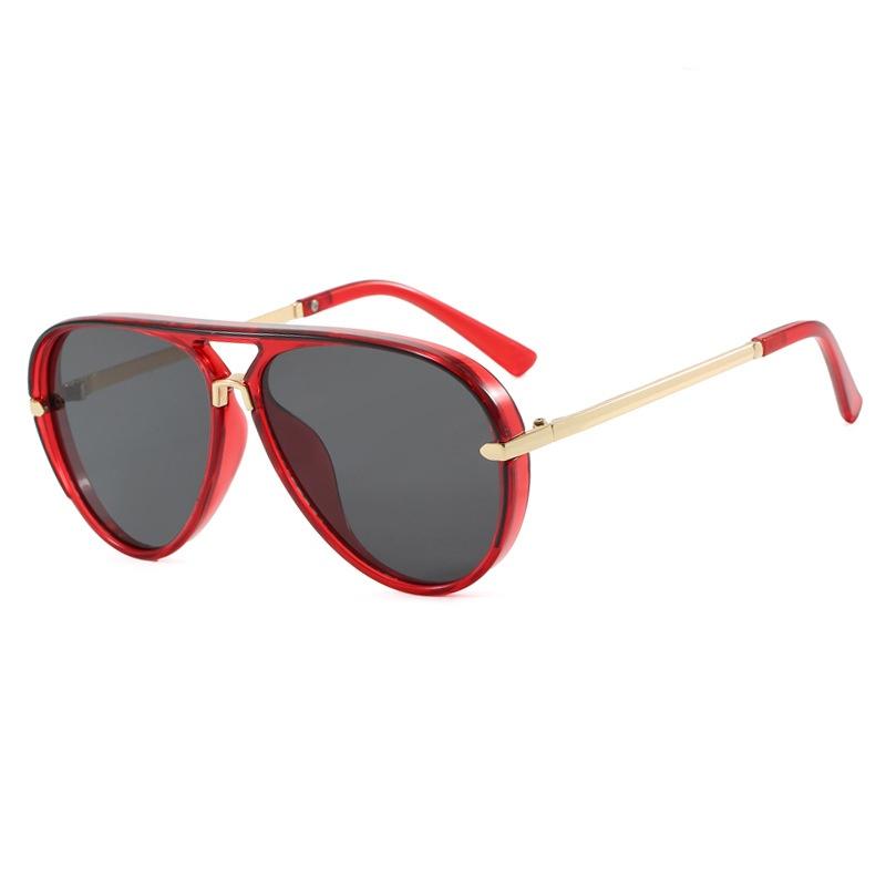 New Retro Pilot Double Beam Gradient Women Sunglasses  Personality Candy Color Design Trendy Casual Men Uv400