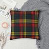 Buchanan Scottish Tartan Square Pillowcase Polyester Linen Velvet Pattern Zip Decorative Pillow Case Room Cushion Cover