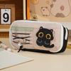 Pencil case 2025 new cute large capacity high value ins style pencil case for girls black cute dog repair pencil case