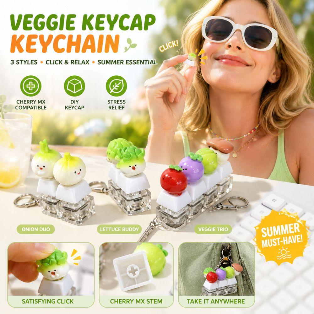 Keyboard Anti-stress Toy Pendant Mechanical Fidget Keychain Stress Relief Clicker  Bag Charms