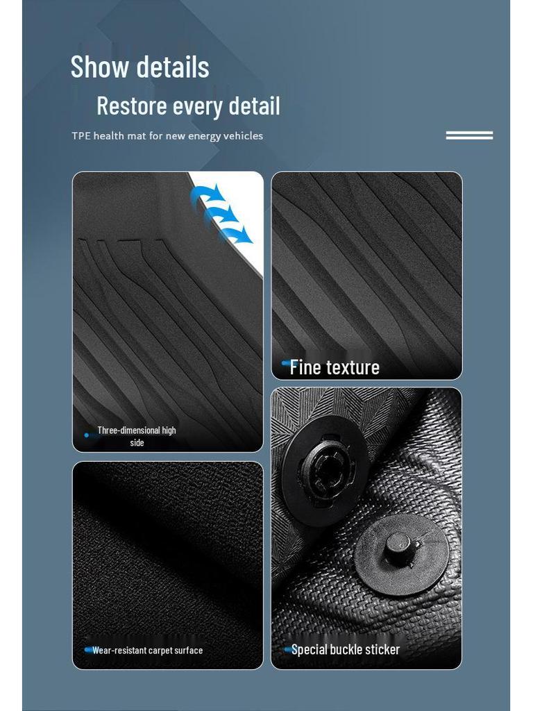 All-Weather TPE Floor Mats & Trunk Liner for 25 BYD Qin L EV Cars