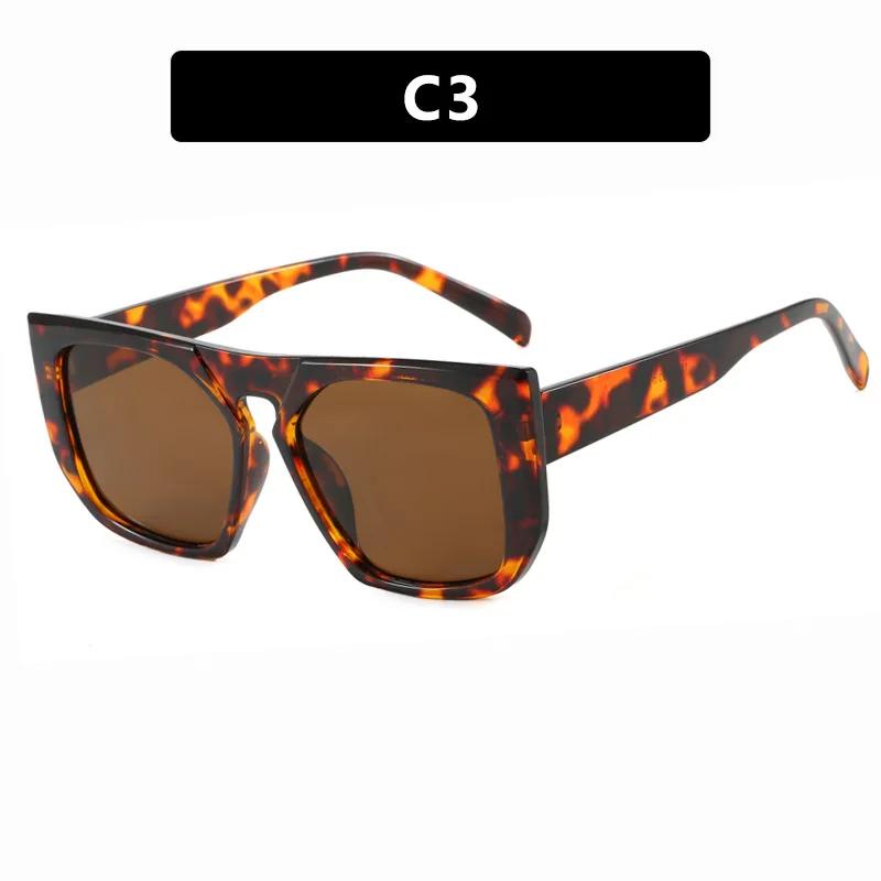 New Fashion Sunglasses Women with Square Large Frame Trendy Outdoor Sun Glasses Men Luxury Brand Design Eyewear Uv400 Eyeglass