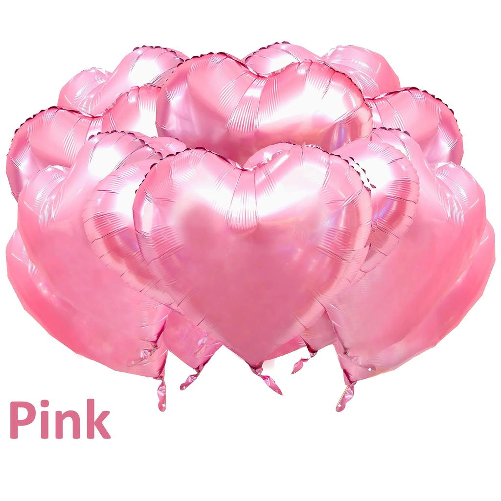 20/5pcs Heart Foil Balloon Mirror Aluminum Helium Balloon Globos for Kids Baby Shower Birthday Party Decoration Wedding Supplies