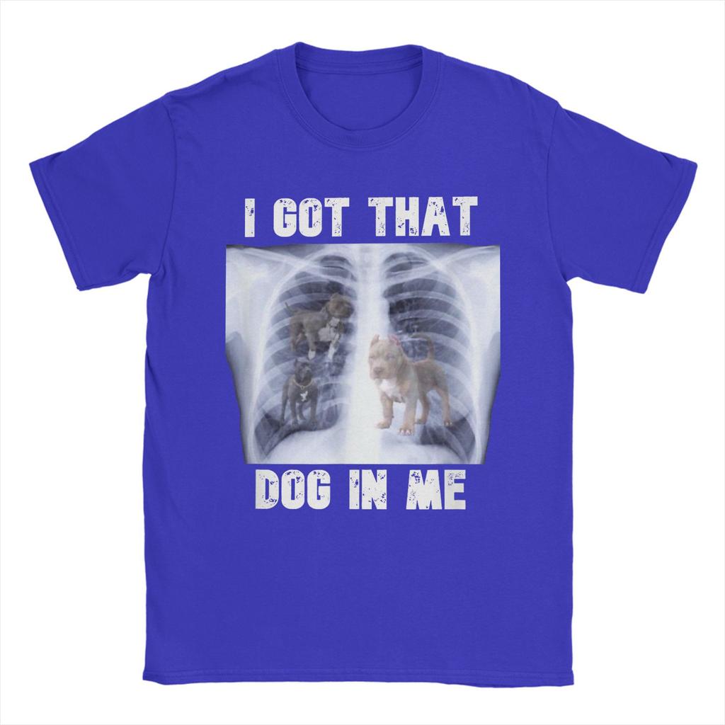 Ich habe diesen Hund in mir Röntgen Meme T-Shirts für Männer Baumwolle Humorvolle T-Shirts O-Ausschnitt T-Shirts Kurzarm Kleidung Übergröße