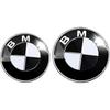 2 Stück Embleme für Auto 82mm + 74mm, Haubenemblem Ersatz