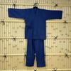 [momoten] 100% Cotton Soft Samue Pajamas for Men and Women, Blue, Size L