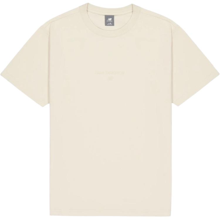 New Balance T Shirts Men s Ecru Crew Neck Moderate AMT41653-TWF M 170