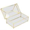 Decorative Glass Napkin Storage Box Fashionable Exquisite Transparent Glass Tissue Box for Home