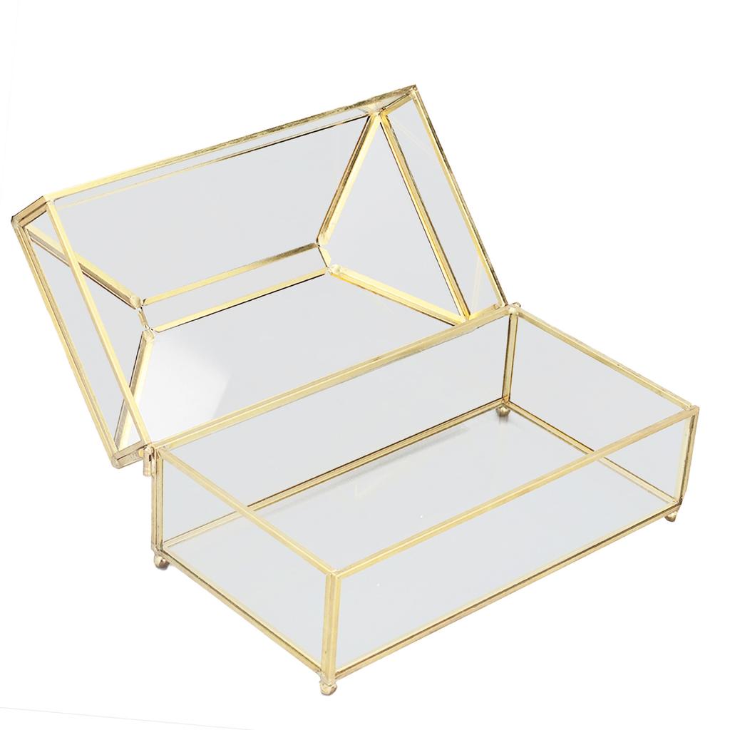 Decorative Glass Napkin Storage Box Fashionable Exquisite Transparent Glass Tissue Box for Home