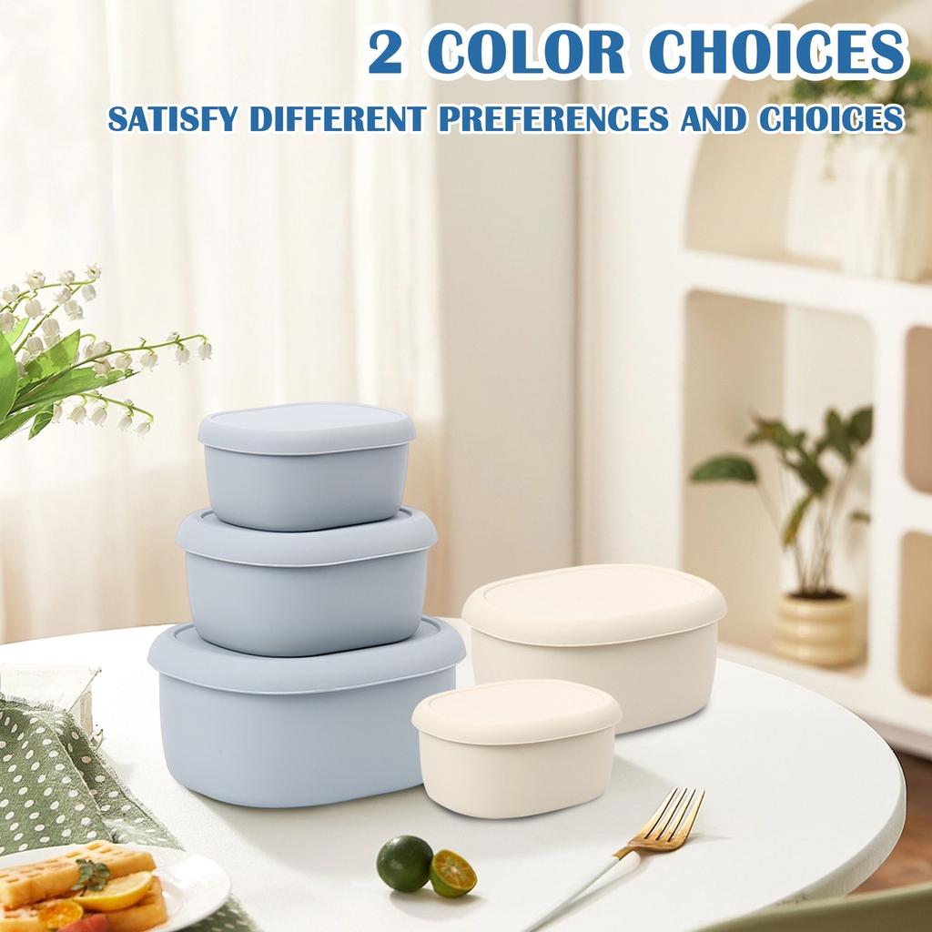 Silicone Snack Box Lunch Box, Leakproof Stackable Snack Box With Lid For Party, Wedding, Event, Travel, Bento Box