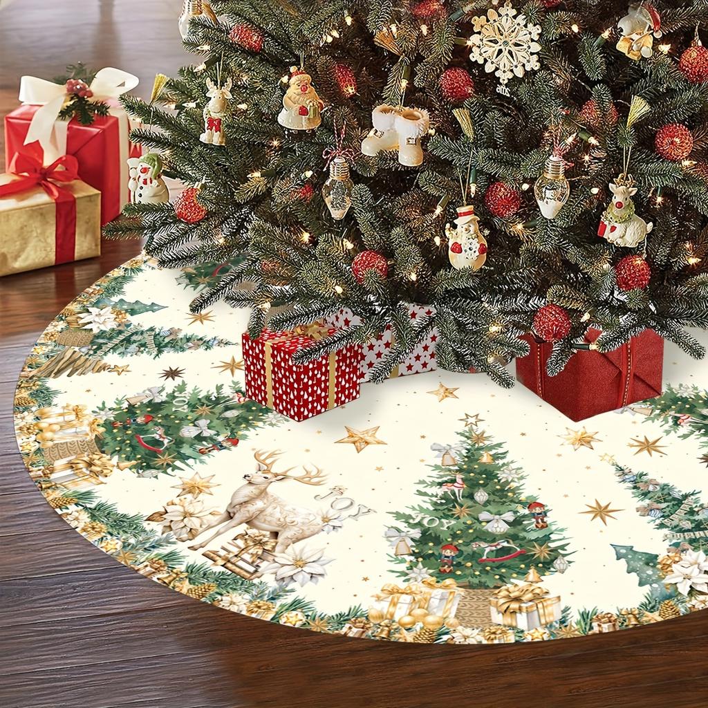 Christmas Tree Dress, Christmas Decoration, Christmas Tree Base Pad, Durable And Machine Washable, Home Decoration