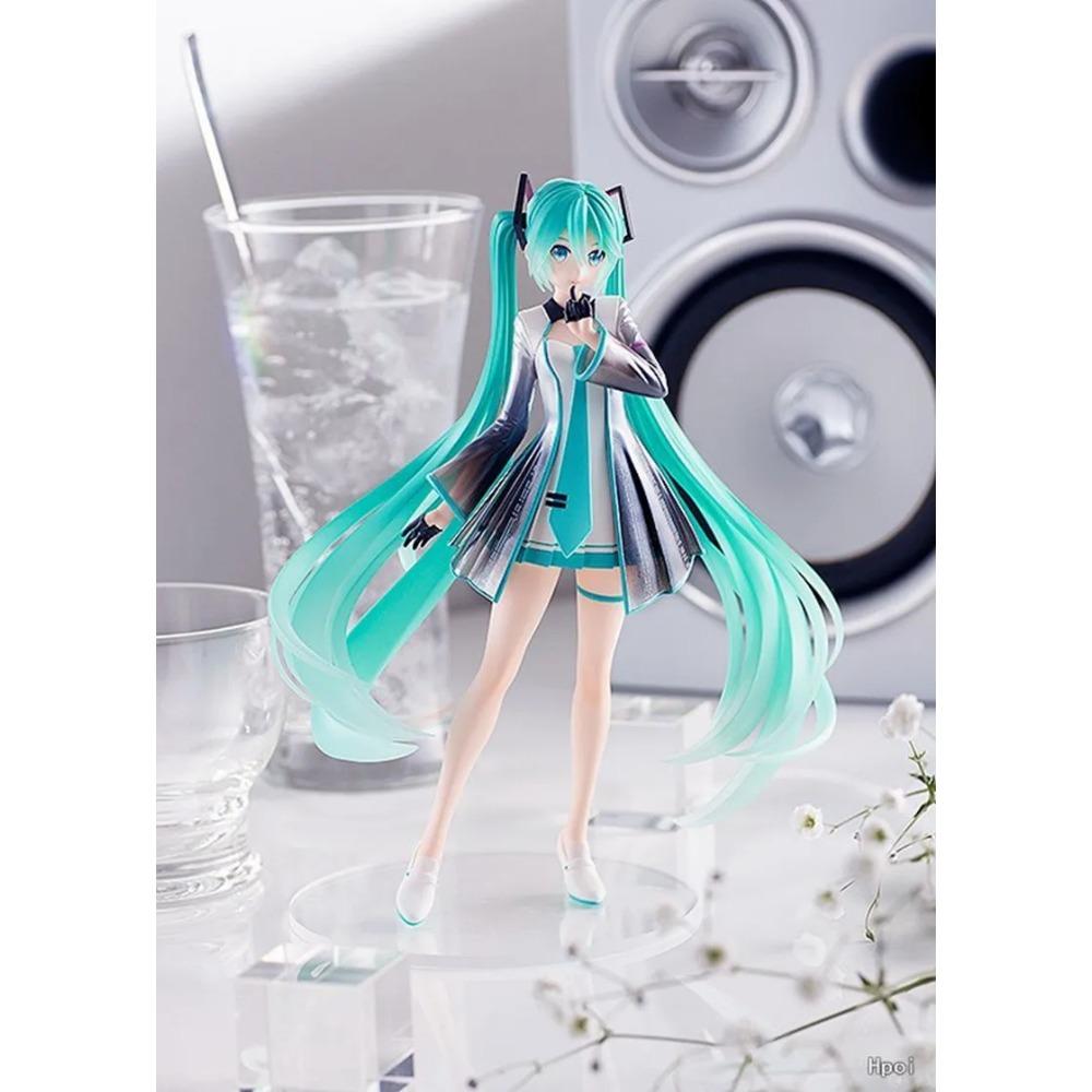 18CM Singing Hatsune Miku Sense Of Technology Animation Model Anime Figure Toy Gift Collection Base Standing Kawayi Girl Figuine